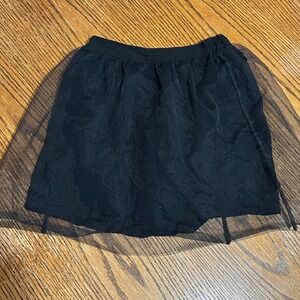 Abercrombie Kids‎ Black Skirt Tulle Overlay Girls Size S Party Dance